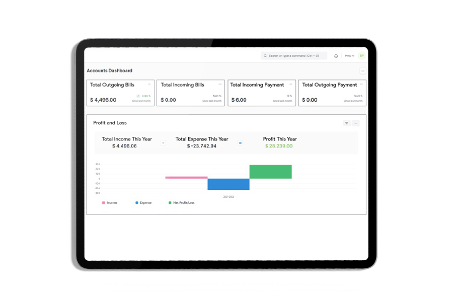 ERP - ACCOUNT DASHBOARD