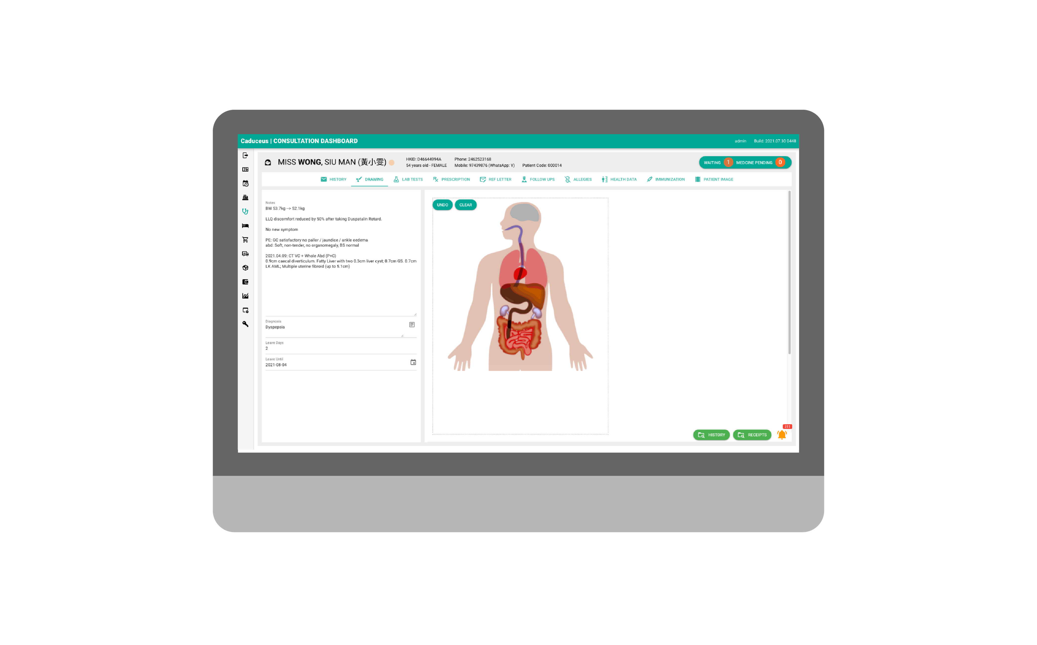 Consultation Dashboard - Drawing Pad